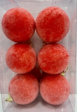 Burbulai iš polisterolio, raudoni, 6vnt, 6 cm