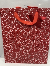 Kalėdinis dovanų maišelis, raudonas 26x32x10cm