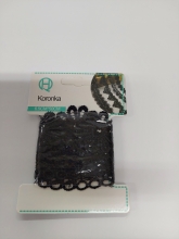 Nėrinių juostelė 6.5cm.-50cm. juodos spl.