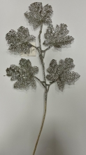 Šakelė dekoratyvinė sidabrinė , ilgis 58 cm