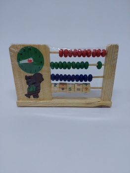 Medinis skaičiuotuvas su laikrodžiu 16cmx10cm