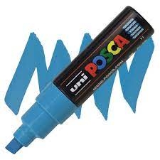 Markeris- dažų žymeklis POSCA PC-8K turkio mėlyna, kirstas Nr.71