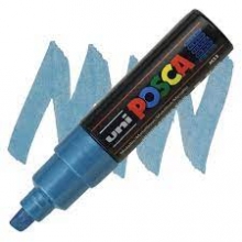 Markeris- dažų žymeklis POSCA PC-8K metalinė mėlyna, kirstas Nr.M33