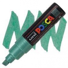 Markeris- dažų žymeklis POSCA PC-8K metalinė žalia, kirstas Nr.M6