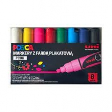 Markerių-žymeklių rinkinys su plakatiniais dažais POSCA PC-8K 8vnt.
