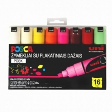Markerių-žymeklių rinkinys su plakatiniais dažais POSCA PC-8K 16vnt
