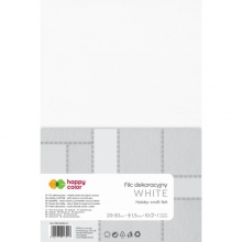 Filcas A4 10vnt., 1.5mm baltas, HAPPY COLOR