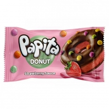Spurgos Papita Donut su braškių įdaru 40g