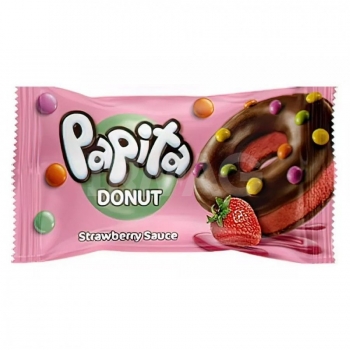 Spurgos Papita Donut su braškių įdaru 40g