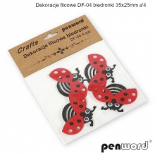 Dekoracija Filco Božužėlės 4vnt. 35x25mm DF-04