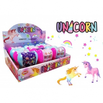 Širdis 9cm Unicorn su siurprizu ir saldainiais