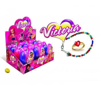 Širdis 9cm Victoria su siurprizu ir saldainiais