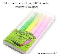 Žymekliai PENWORD pastel. tekstui 4 spalvų rinkinys, teptukiniai