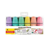 Teksto žymekliai EberhardFaber, mini, pasteliniai, 6 spalvų