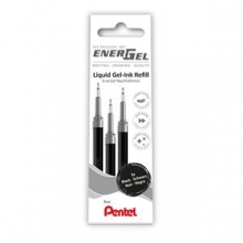 Gelinės šerdelės PENTEL Energel F, 3 vnt, juodos spalvos