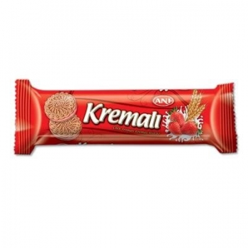 Sausainiai Kremali su braškių skonio kremu