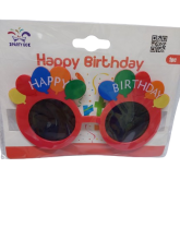 Akiniai raudonos spalvos Happy birthday