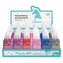 Klijai dekoratyviniai Glitter 3D 20ml.