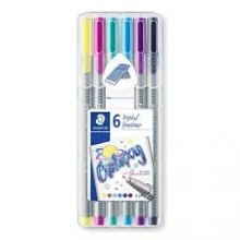 Spalvoti rašikliai STAEDTLER Galaxy, 0,3 mm, 6 vnt