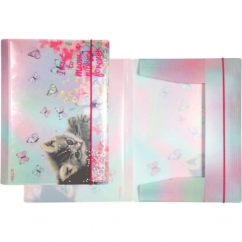 Aplankas su guma deVENTE, Dream Kitten A4, plastikinis