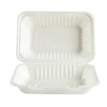 Vienkartinės dėžutės maisto išsinešimui B'GREEN, CP, 1 dalies, 230 x 157 x 45/80 mm, 50 vnt