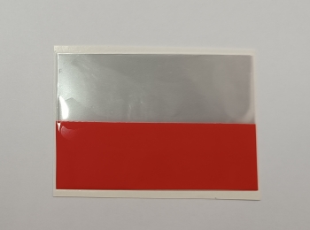 Lipdukas Lenkijos vėliava 70x45mm blizganti