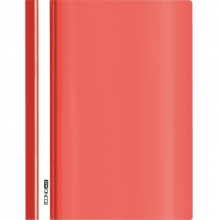 Segtuvėlis plastikinis su skaidriu viršeliu A4, raudonos spalvos, Economix