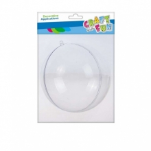 Plastikiniai skaidrius burbulas, diametras 8 cm iš dviejų dalių