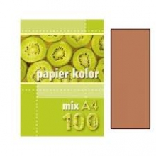 Popierius spalvotas A4, 80g. 100 lapų, rudos spalvos Kreska