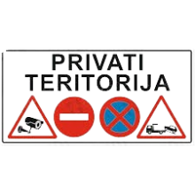 Lentelė plastikinė privati teritorija, įvažiuoti ir parkuoti draudžiama 300x150
