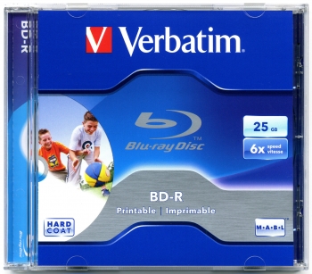 Verbatim BD-R 25GB 6X PRINTABLE HARD COAT jewel dėž.