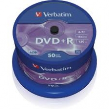 Verbatim DVD+R 4.7GB 16x50vnt AZO MATT SILVER