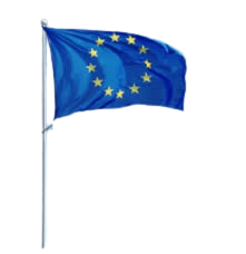 Vėliava Europos Sąjungos spausta šilkografija 100x170 cm stiebinė