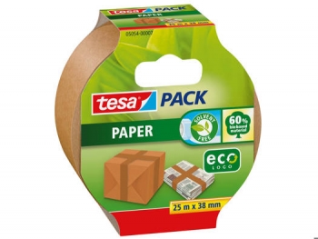 Popierinė pakavimo juosta TESAPACK Paper ecoLogo®, 25m x 38mm, ruda