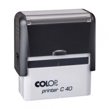 Antspaudo korpusas COLOP Printer C40,juodos sp.,mėlyna pagalvėle