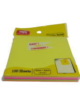 Lipnūs lapeliai 76mm.x76mm., neoninių įvairių spalvų 100l.