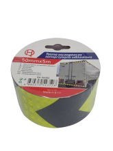 Lipni juosta geltona-juoda 50mm.x5m.blizganti