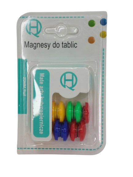 Magnetai apvalūs 20mm.,9vnt. spalvoti