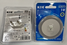 Naktinė lempa į elektros lizdą su jungikliu KDE, LED 1W, 3000K, 2500h