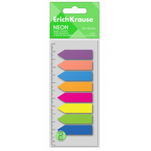 Plastikiniai indeksai-žymekliai NEON ARROW, ErichKrause, 12x45mm, 200 lapelių, 8 neoninės sp.