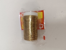 Dekoratyvinė viela 0,3mm 100gr aukso sp.