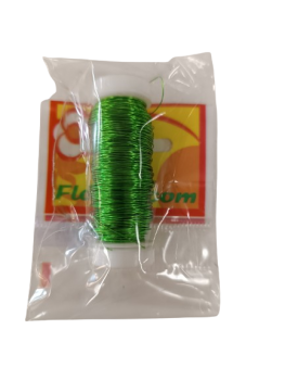 Dekoratyvinė viela 0,3mm 25gr šv. žalios sp.