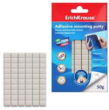 Plastilininiai klijai, ErichKrause, 50g, baltos sp