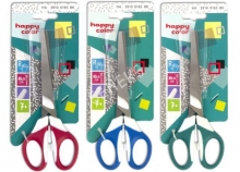 Žirklės HAPPY COLOR kairiarankiams 16,5cm blisteryje, bukais galais