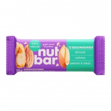 Riešutų ir sėklų batonėlis THE BEGINNINGS, veganiškas, be glitimo, be laktozės, 35 g