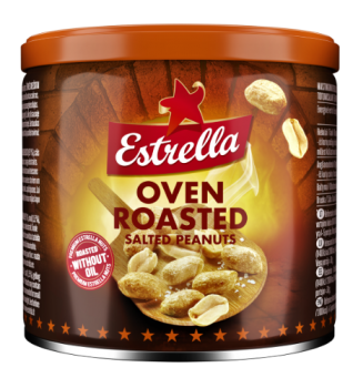 Riešutai žemės,Kepinti ESTRELLA Oven Roast, su druska, 140 g