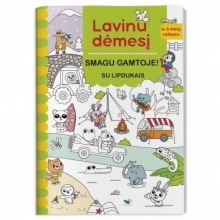 Lavinu dėmesį. Smagu gamtoje! 4-5 metų vaikams.Su lipdukais.