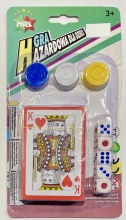 Pokerio rinkinys Kortos+kauliukai+žetonai