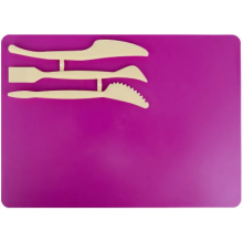 Lentelė plastilinui KITE, 250x180mm, su 3 įrankiais,rožinės  spalvos