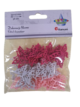 Dekoracija Filco Drugeliai 36vnt. 39x27mm TITANUM